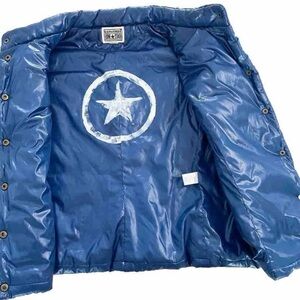 Converse Blue Quilted Puffer Coat with Iconic Star